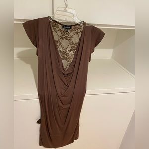 Brown lace top
